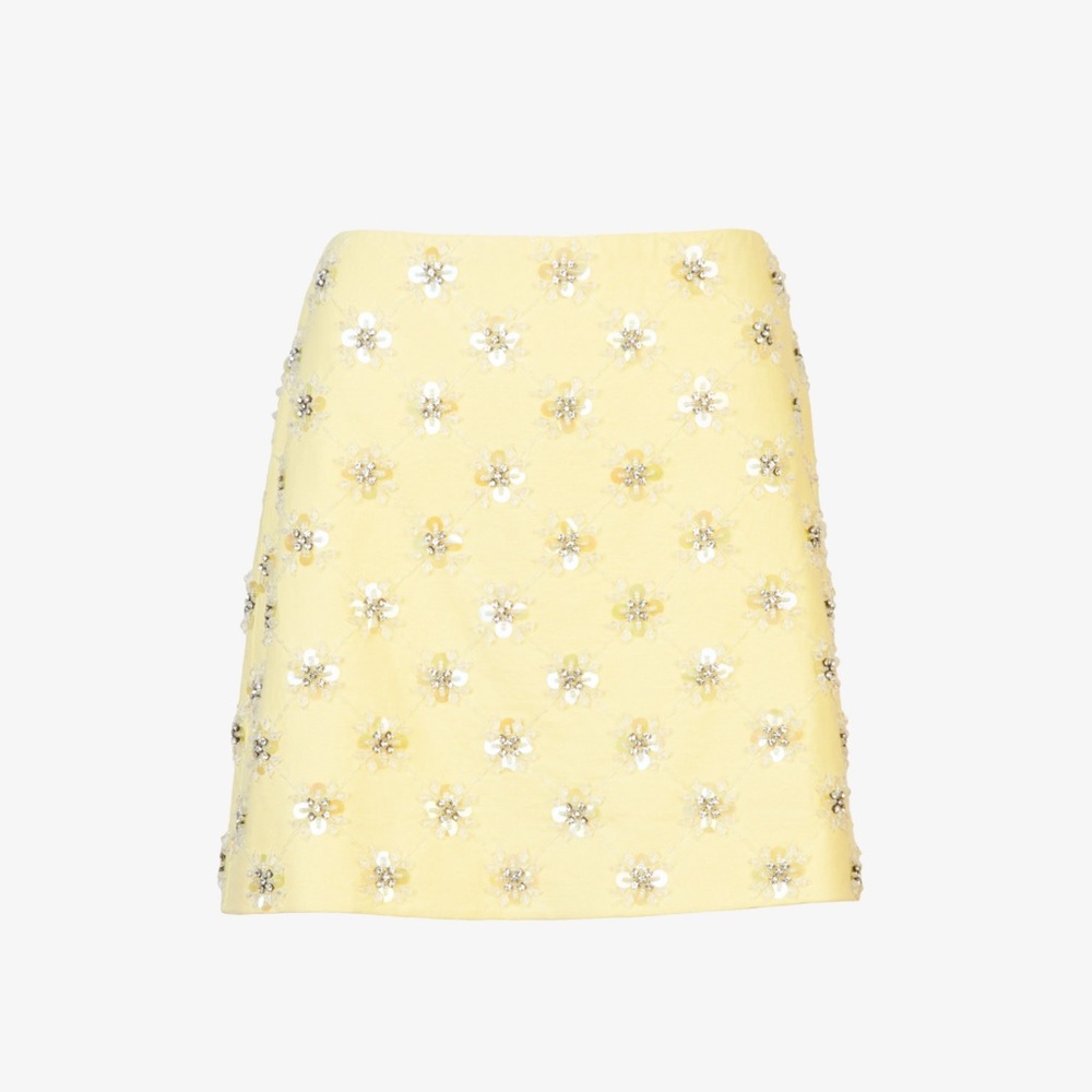 Tanya Taylor Yellow Mini Skirt NWT - Picture 2 of 2